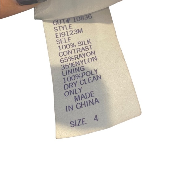 Vintage Tadashi Shoji Silk Beaded Formal Evening Dress Size 4 Cocktail Event - Picture 9 of 12